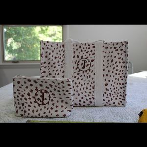 TRVL signature accessories tote and accessory bag